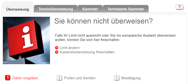 Sie koennen nicht uerberweisen3